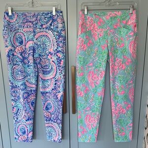Lilly Pulitzer Blue and Pink Patterned Cropped Pants